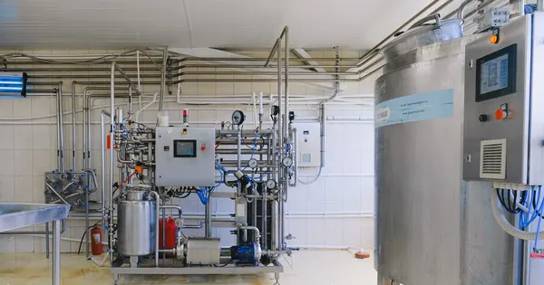 Industrial machinery inside a factory